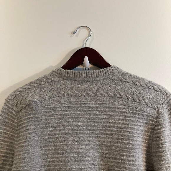 TED BAKER Sz 4 (US 10) Ribbed  Cable Knit Wool Alpaca Polyamide Blend Sweater - Picture 6 of 8